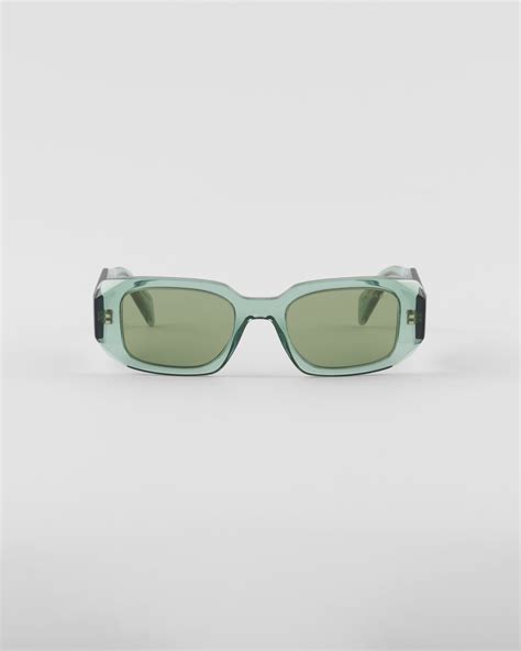 prada groene zonnebril|Sage Green Lenses Prada Symbole Sunglasses.